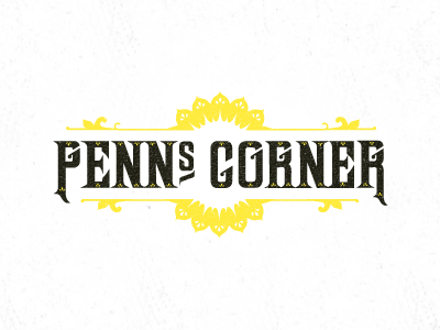 Penn's Corner logo type typography