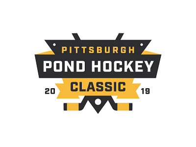 Pittsburgh Pond Hockey Classic illustration logo