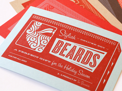 Bearded Holiday bearded french paper holiday letterpress