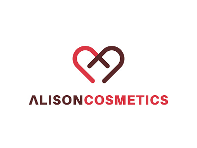 Logo for Alison Cosmetics beauty branding creative logo flat icon illustration illustrator lettering lettermark logo logo design logo mark logotype minimal simple sketch symbol typogaphy vector wordmark