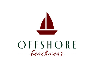 Offshore Beachwear Logo brand branding creativelogo design graphic design icon illustration lettering logo logo design logomark logotype modern simplelogo sketch symbol ui ux vector