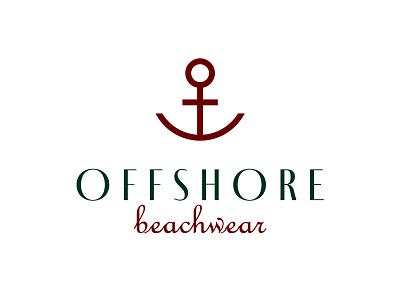 Offshore Beachwear Logo brand branding clothingbrand design flat graphic design icon illustration indetity logo logo design logotype modern simple typhography ui uiux ux vector web