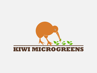 Kiwi Microgreens Logo animallogo animalmark branding businesslogo creativelogo customlogo design graphic design icon identitydesign illustration logo logo design logotype minimallogo ui ux vector