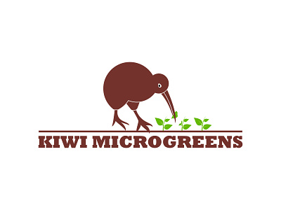 Kiwi Microgreens final logo animallogo birdlogo brandidentity branding creativelogo design icon illustration kiwibirdlogo kiwilogo logo logo design logodesigner logotype microgreenslogo simplelogo ui ux vector