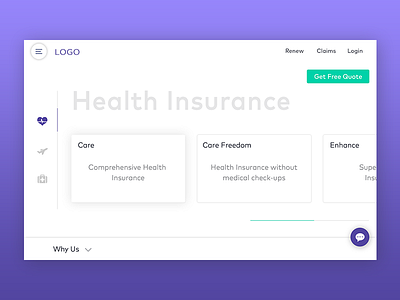 Insurance Website Landing Page accident browser health illness insurance interface landing travel violet website white