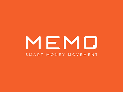 Memo modern payment tech typography wordmark