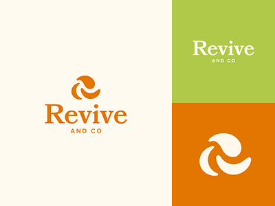 Revive abstract fresh juice logo minimal modern