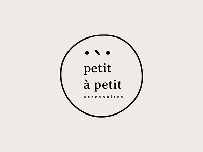 petit à petit abstract accessories art feminine french handmade logo minimal modern playful