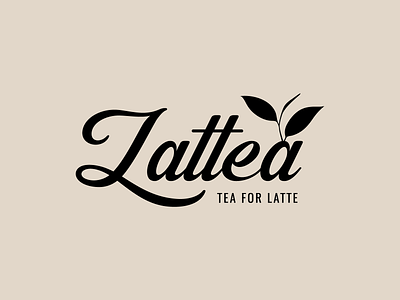 Lattea beverages logo milktea modern tea wordmark