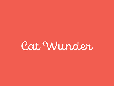 Cat Wunder abstract cat cute logo minimal modern pet playful typeface wonder wordmark