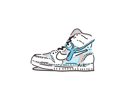 Nike off white air jordan blue cop drop fresh hype hypebeast illustration nike off white shoe sneaker sneakers streetwear style swoosh trend virgil abloh white