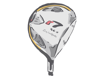 Taylormade r7 art club driver golf golf club golfer golfing illustration sport sport illustration wood