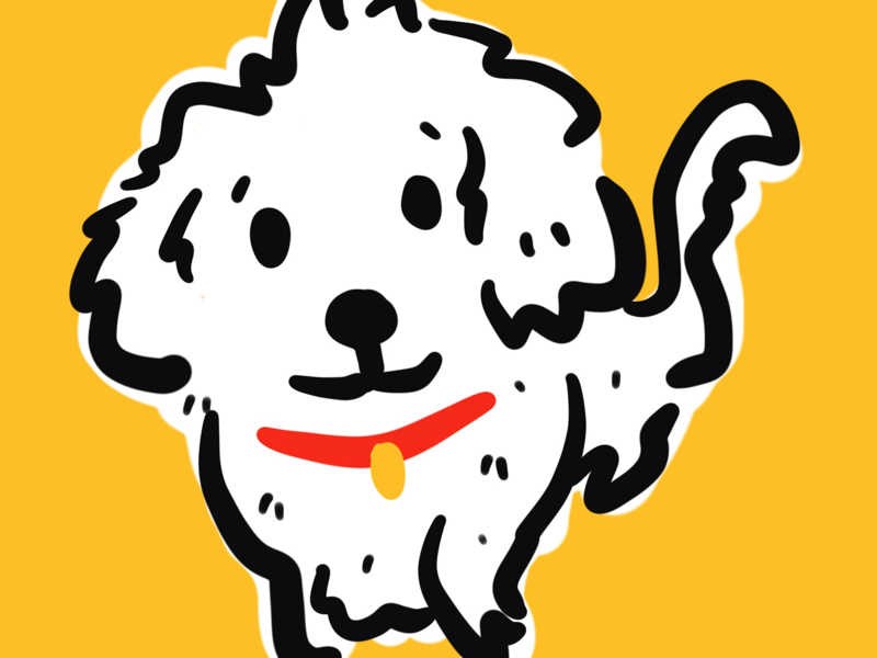 Good boy best friend animal illustration doggo pupp snowy good boy puppy dog