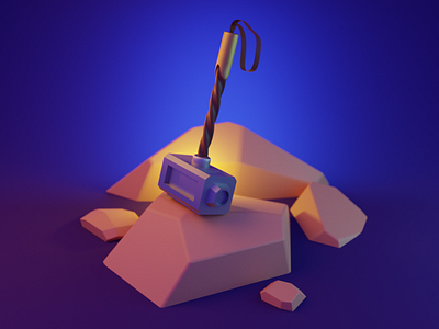 Hammer 3D 3d blender hammer illustration render