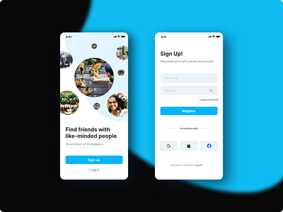 Dating App | Daily UI Challenge (sign up flow) account app create account feature dailyui dating app design figma ios log in login mobile product sign in sign up sign up flow ui ux zookeepers