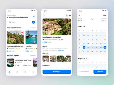 Booking App | Daily UI Challenge (holiday booking)