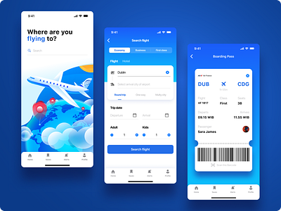 Flight Booking App | Daily UI Challenge (Flight search) account app book booking daily dailyui figma flight flight ticket flow flying ios mobile plane research search search flight ticket ui ui design