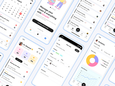 Simpler (UI & UX case study) -Task manager App account analytics app calendar category design figma ios log in manage mobile product design sign in task task manager ui ux