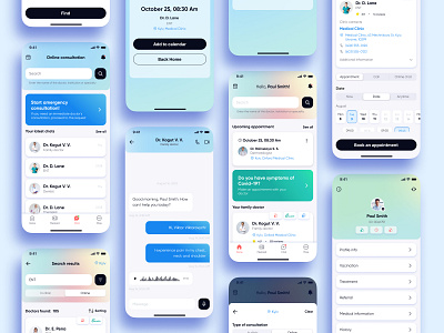 Medcard24 - redesign medical service (Patient Portal App) account app appointment case casestudy clinic design designthinking doctor figma ios medical medicalapp mobile patient productdesign redesign search ui ux