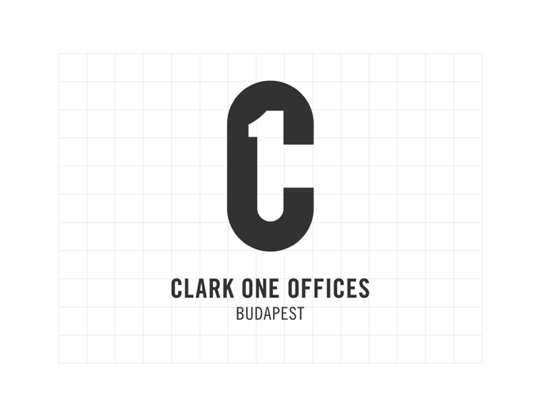 Clark One Office (C1) - Logo construction branding clean design identity branding logo office branding typography vector