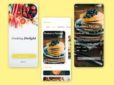 Recipe app app mobile ui ux