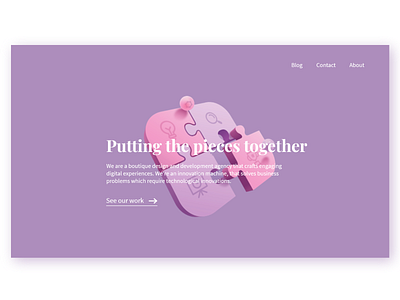 Design agency landing page concept design illustration ui ux web