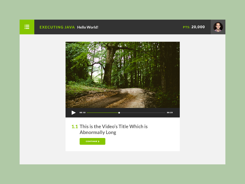 Videoz video course player web app style ui interface