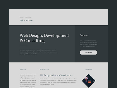 Personal Site 2015 consulting development portfolio typography ui web website