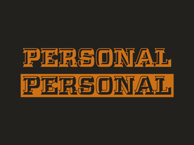 Personal experiment logo mark personal