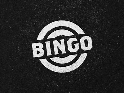 Bingo bingo black concrete leather texture typography white
