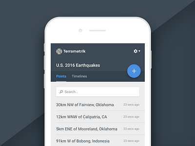 Terrametrik Mobile app application material mobile responsive ui ux web website