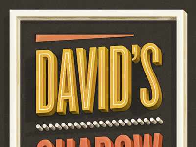 David's Shadow Book Cover book cover knockout texture typography