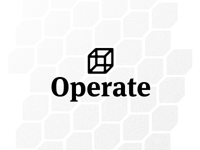 Operate • The DesignOps Podcast announcement artwork branding minimalism organization podcast