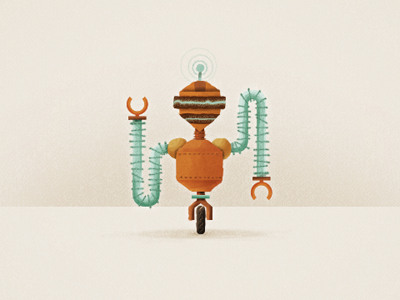 Robot illustration robot texture