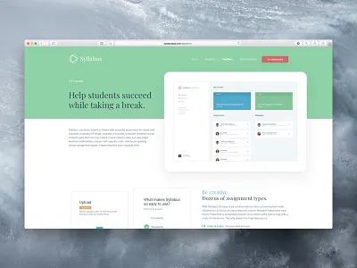 Syllabus • Teachers app application content ed education higher lms marketing startup ui ux