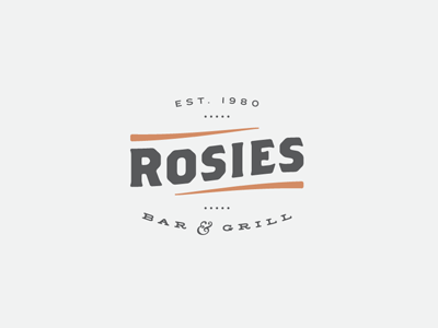Rosies Typography logo mark typography