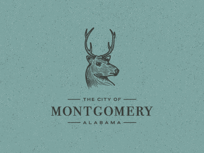 City of Montgomery Branding (School) alabama branding city deer logo mark montgomery school state texture typography work