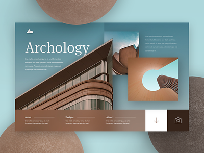 Archology design typography ui web website