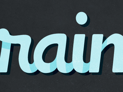 "Rain" - Script Logo blue lettering logo mark script texture typography