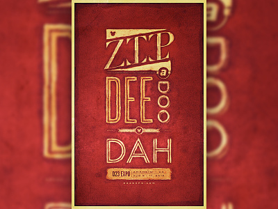 Zip Poster Final 2x a color dah dee disney doo final hand handmade made painted poster texture zip