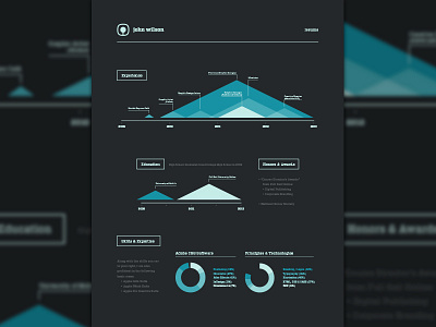 Resume blue graphic info infographic lines logo resume resumé triangles