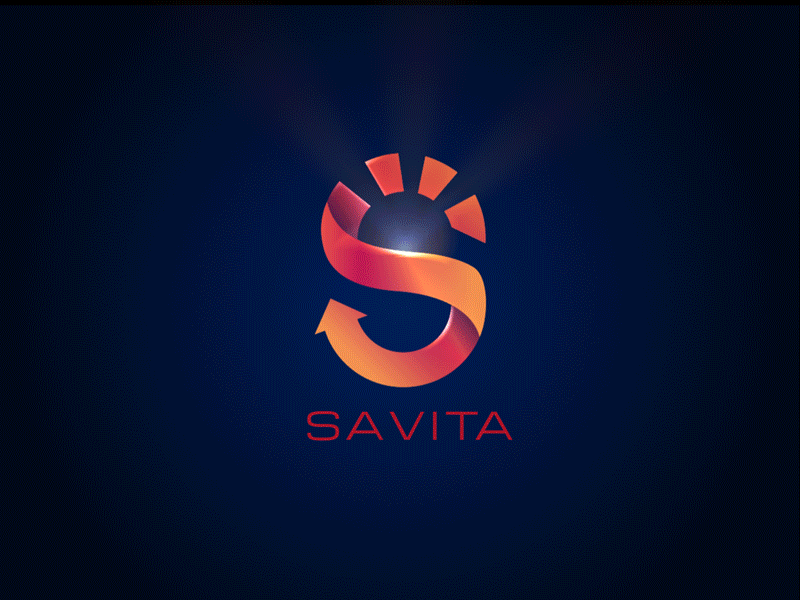 Logo Animation "SAVITA" animation arrow colored design digital gif logistic logo logo design lviv motion sun