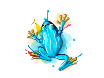 Icefrog colorful frog ice icefrog painter