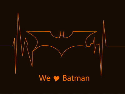 Animation—We love Batman {gif} animation batman effects line logo