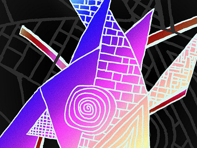 DRAWINGISH // DAY09 abstract baugasm blue debut design draw drawing drawing challenge dribbble future gradient illustration illustrator liquify logo painting pattern photoshop print purple