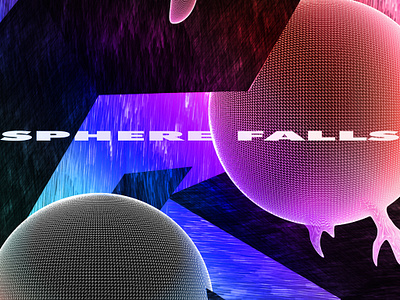 SPHERE FALLS // DAY28 - Feekaj baugasm blue blue and red debut design dribbble falls future gradient illustration illustrator liquify painting pattern photoshop poster print purple rainbow sphere