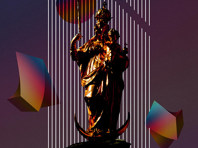 STATUE // DAY43 - Feekaj baugasm blue budapest c4d debut design dribbble elements gradient graphic graphical graphicdesign light low painting photoshop purple statue statue of liberty statye