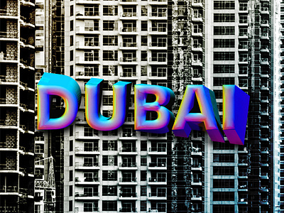 DUBAI // DAY68 - Feekaj art baugasm blue debut design dribbble dubai gradient illustration illustrator liquify painting pattern photoshop purple tower typo typographic typography typography art