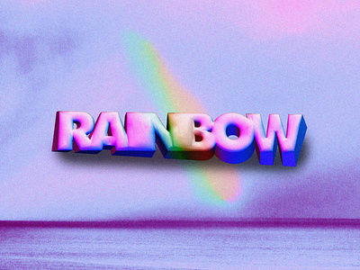 RAINBOW // DAY78 - Feekaj baugasm blue debut design dribbble gradient painting photoshop purple rainbow rainbows typography