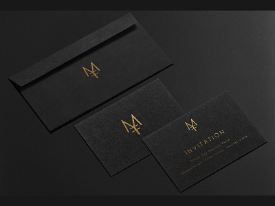 IFFM Invitation Mockup black brand branding clean design gold iffm invitation logo minimal mockup mykonos raff hbb suede